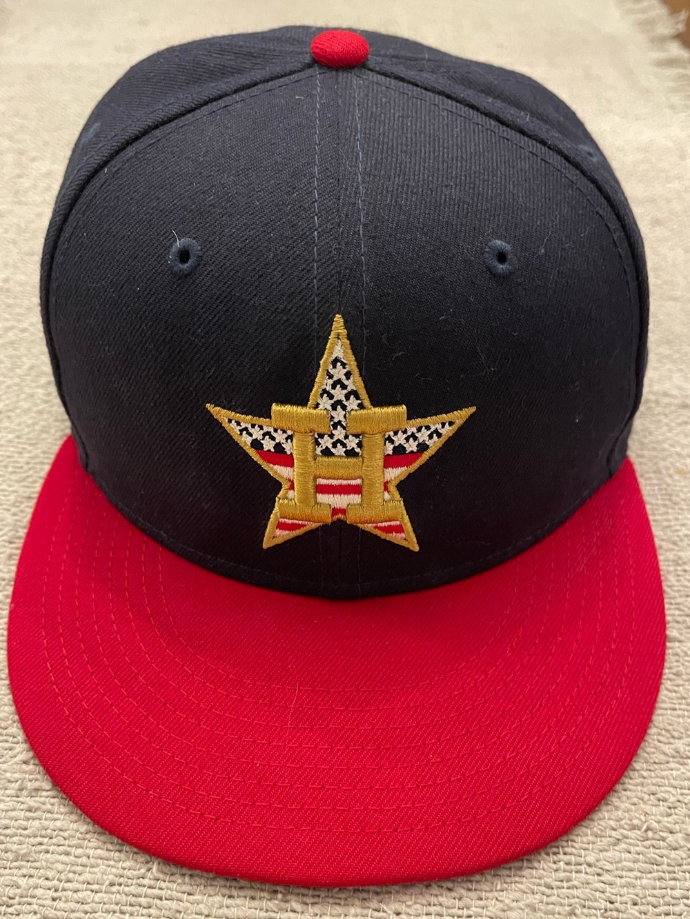 New Era 59FIFTY fitted Houston Astros Stars & Stripes 4th of July. Size 7 1/4.